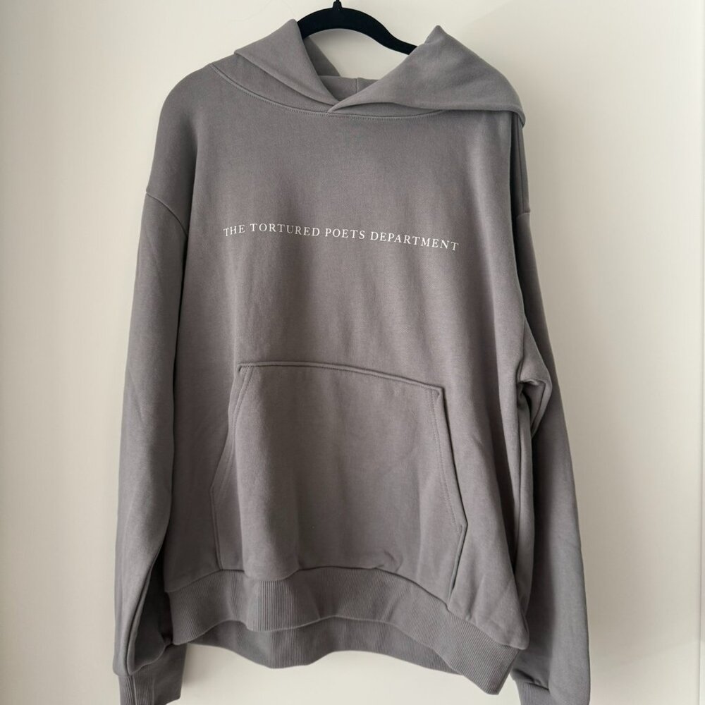 The Tortured Poets Department Gray Hoodie Size Medium